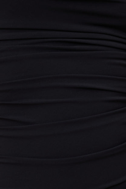 Sculpt Ruched Mini Dress Black - Dynamite