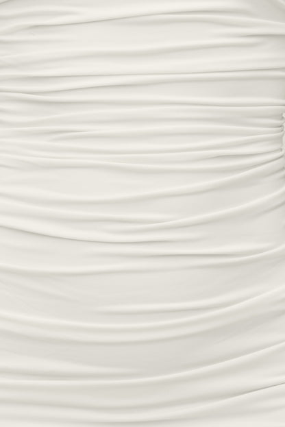 Sculpt Ruched Mini Dress White - Dynamite