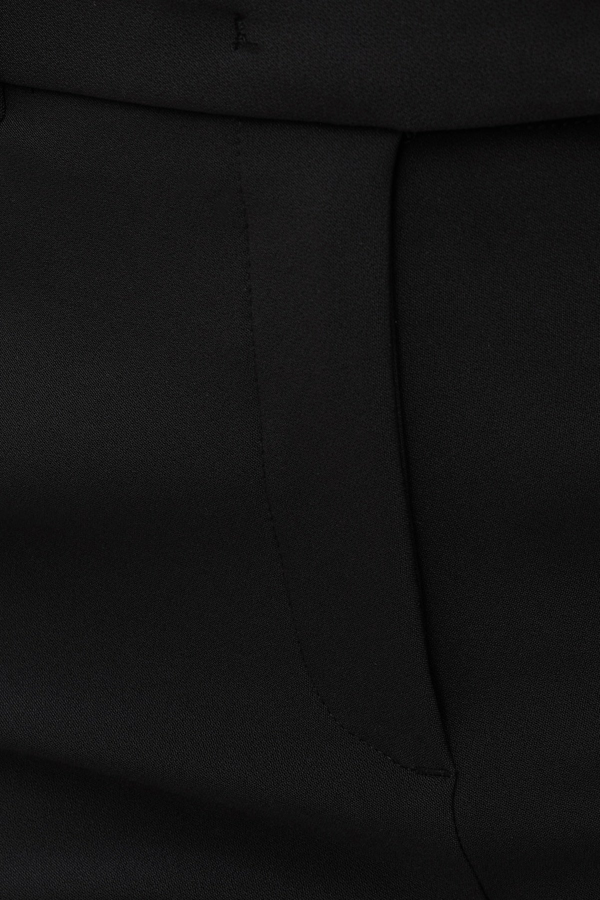 High Rise Slim Straight Leg Pants Black - Dynamite