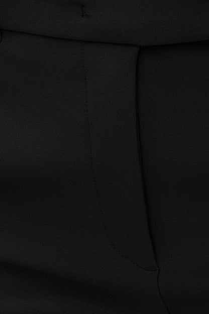 High Rise Slim Straight Leg Pants Black - Dynamite