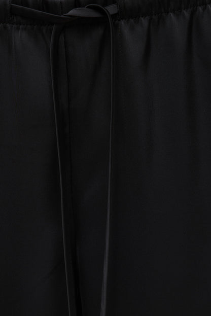 Leo Satin Wide Leg Pants Black - Dynamite