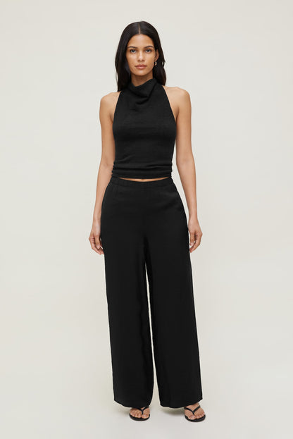 Priya Wide Leg Pants BLACK - Dynamite