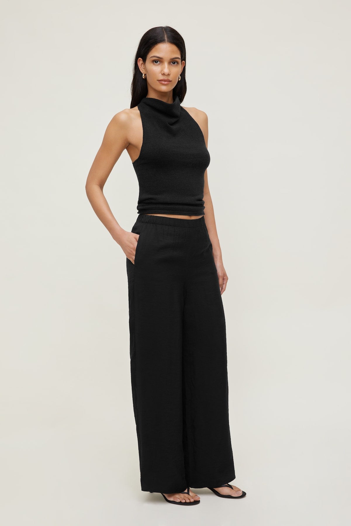 Priya Wide Leg Pants BLACK - Dynamite