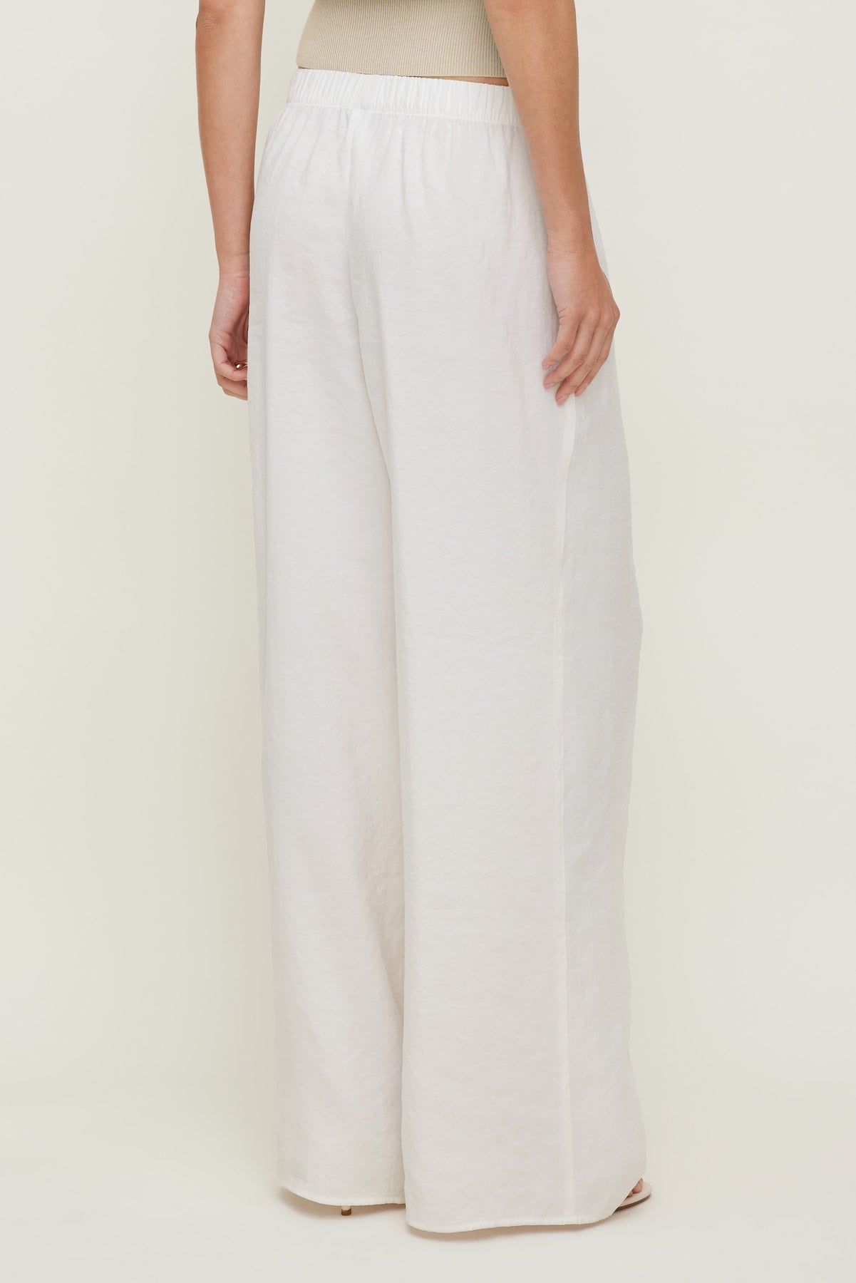 Priya Wide Leg Pants White - Dynamite