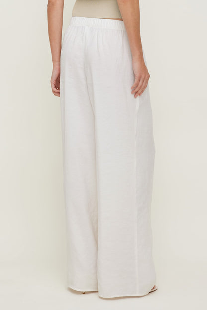 Priya Wide Leg Pants White - Dynamite