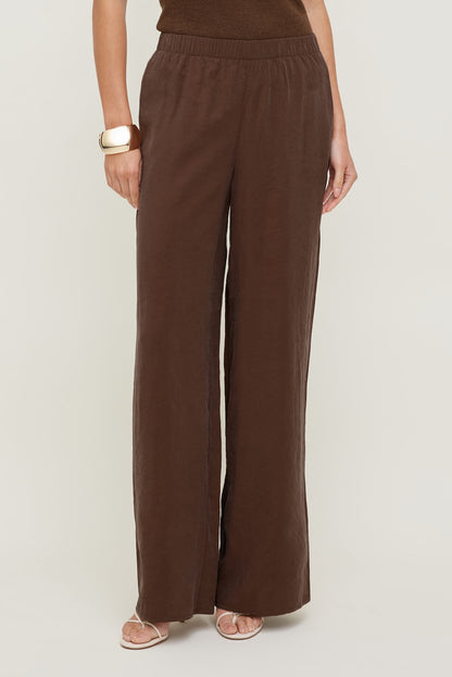 Priya Wide Leg Pants Brown - Dynamite