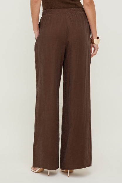 Priya Wide Leg Pants Brown - Dynamite