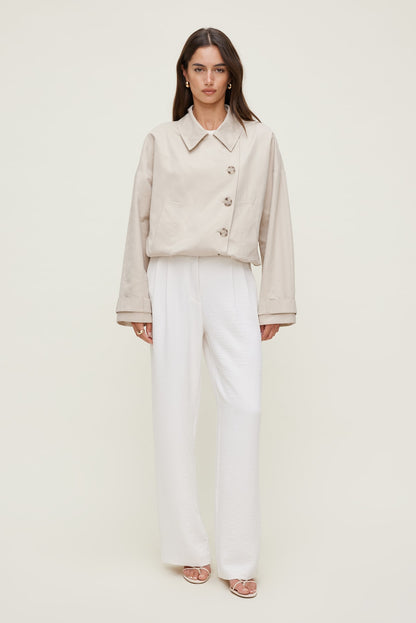 Alex Airflow Wide Leg Pants White - Dynamite