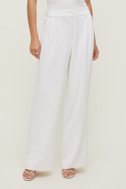 Alex Airflow Wide Leg Pants White - Dynamite