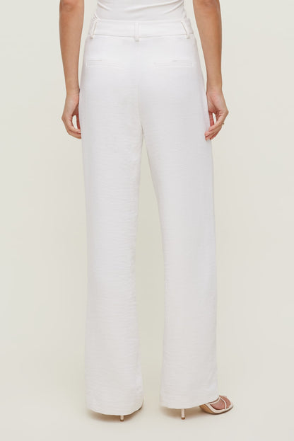 Alex Airflow Wide Leg Pants White - Dynamite