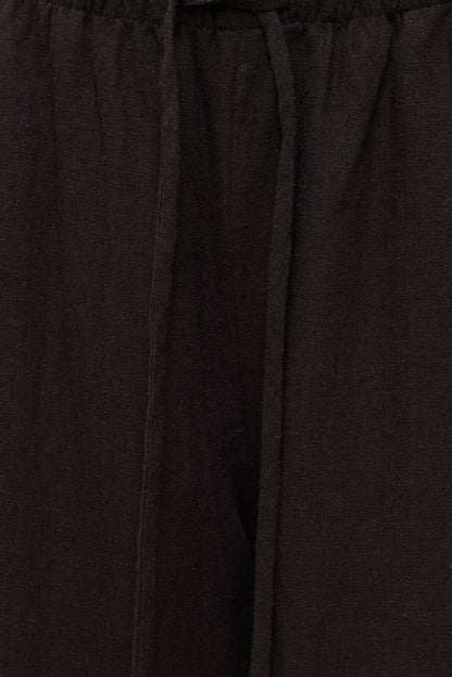 Leo Linen Wide Leg Pants Brown - Dynamite
