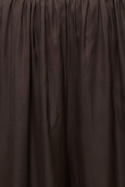 Satin Balloon Pants Brown - Dynamite
