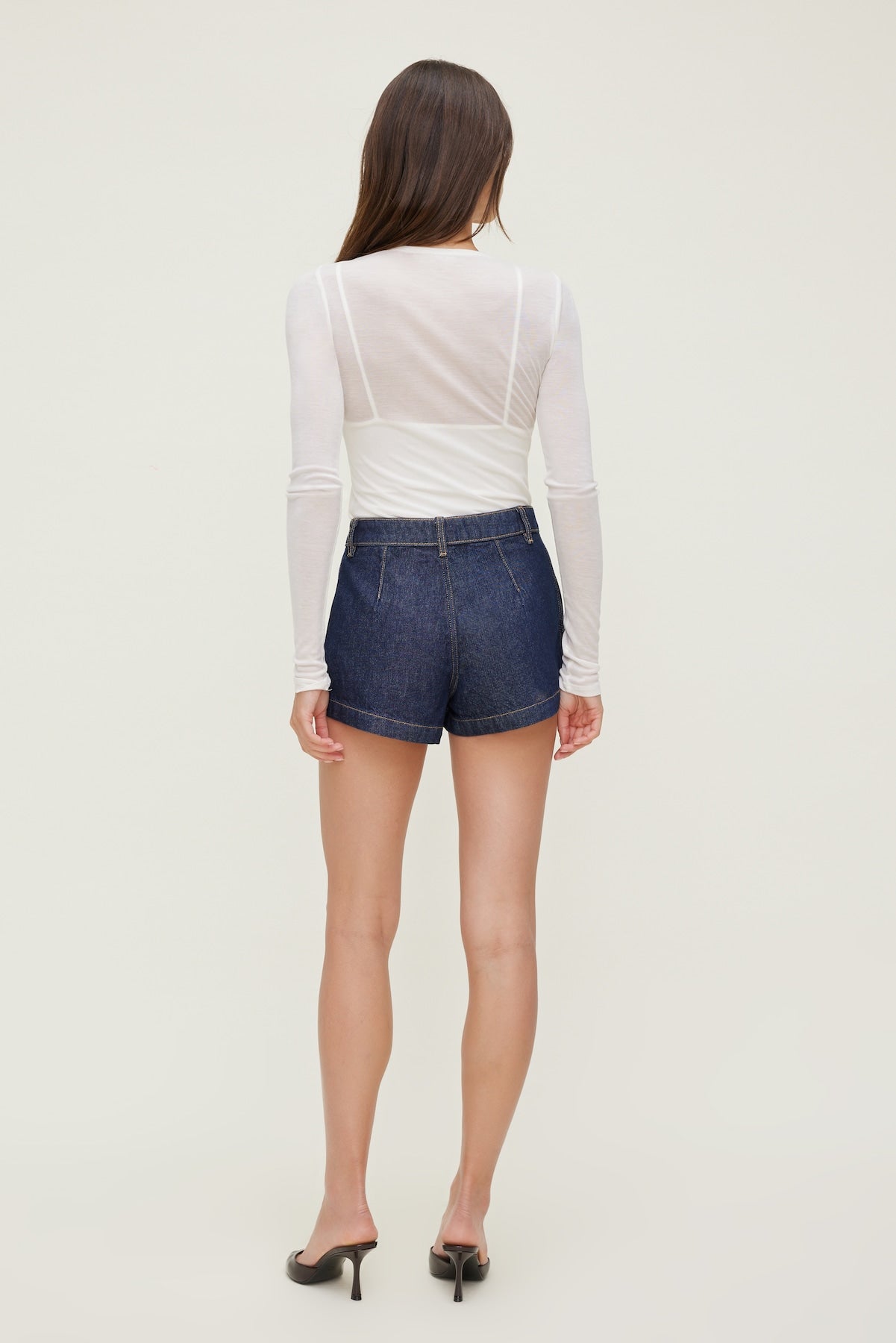 Eliana High Rise Jean Shorts Blue - Dynamite