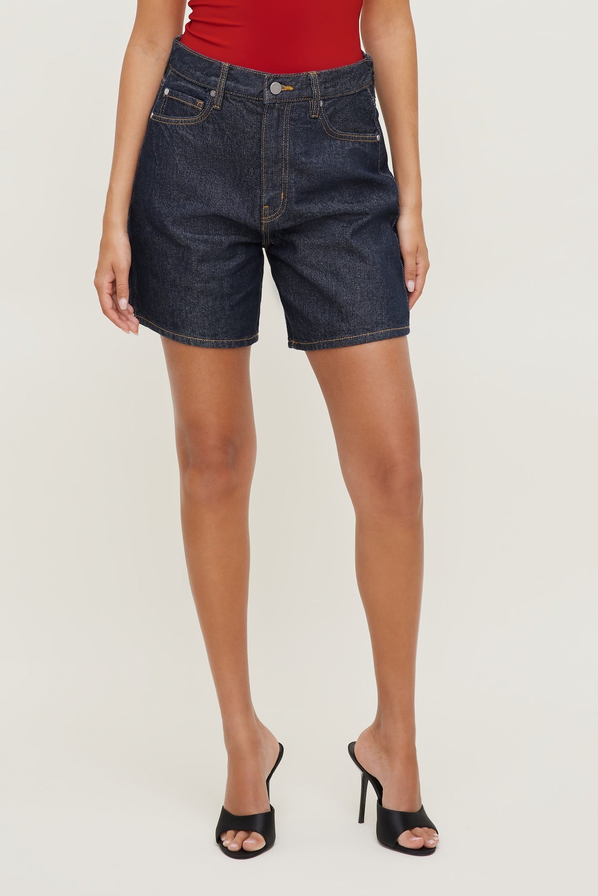 Harper High Rise Jean Shorts Blue - Dynamite