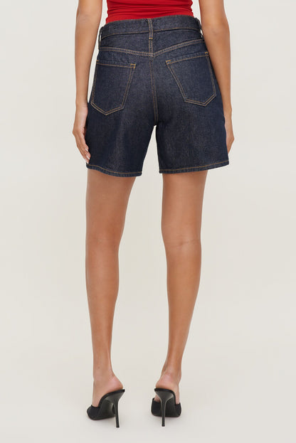 Harper High Rise Jean Shorts Blue - Dynamite