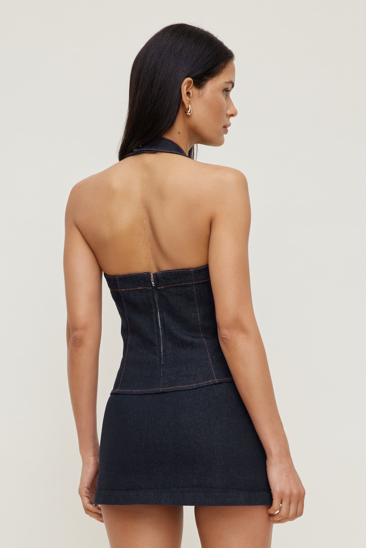 Denim Halter Top Blue - Dynamite