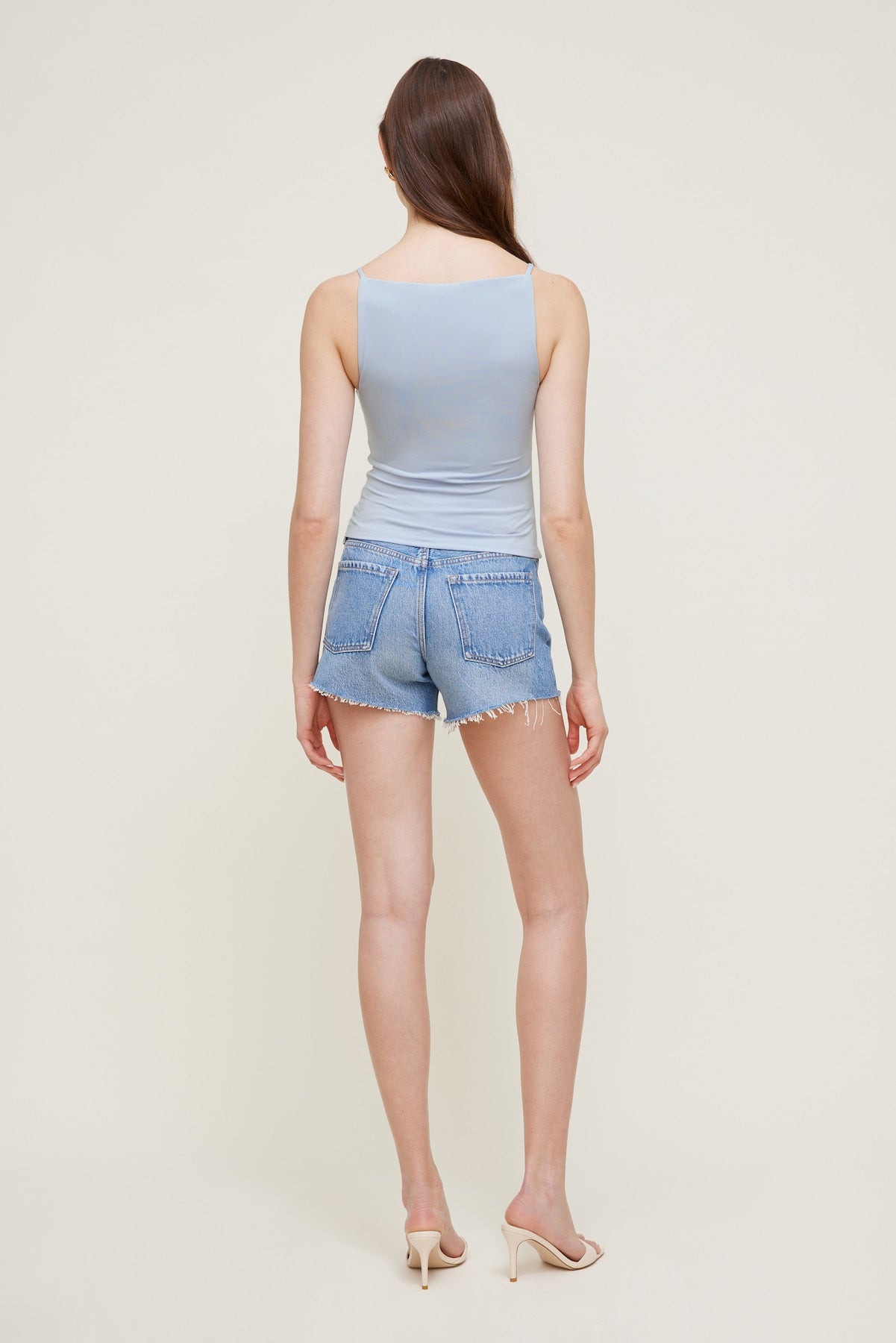 James Relaxed Mid Rise Jean Shorts Blue - Dynamite