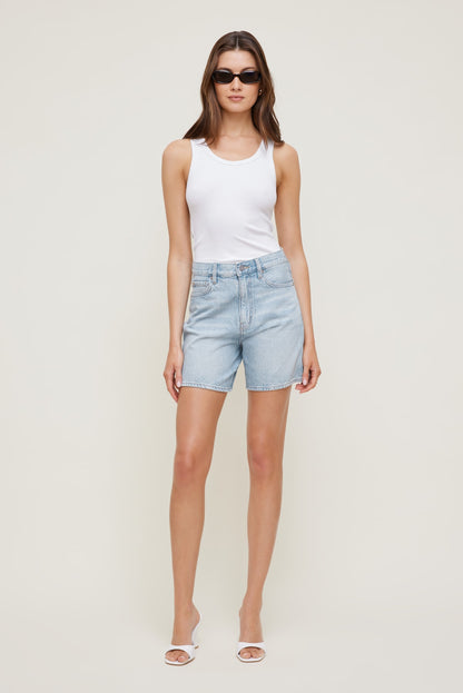 Harper High Rise Jean Shorts Blue - Dynamite