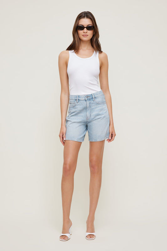 Harper High Rise Jean Shorts Blue - Dynamite