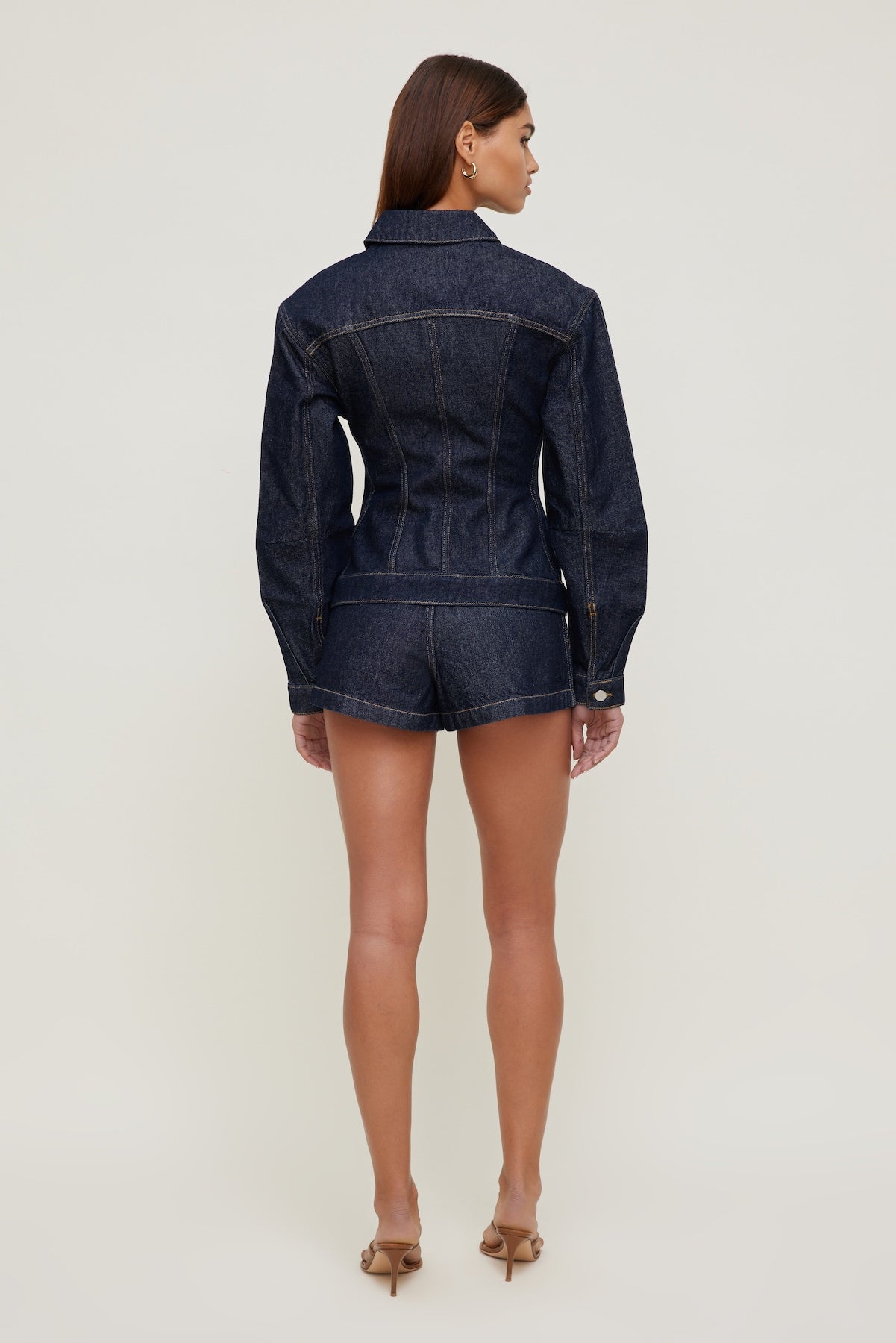 Cinched Denim Jacket Blue - Dynamite