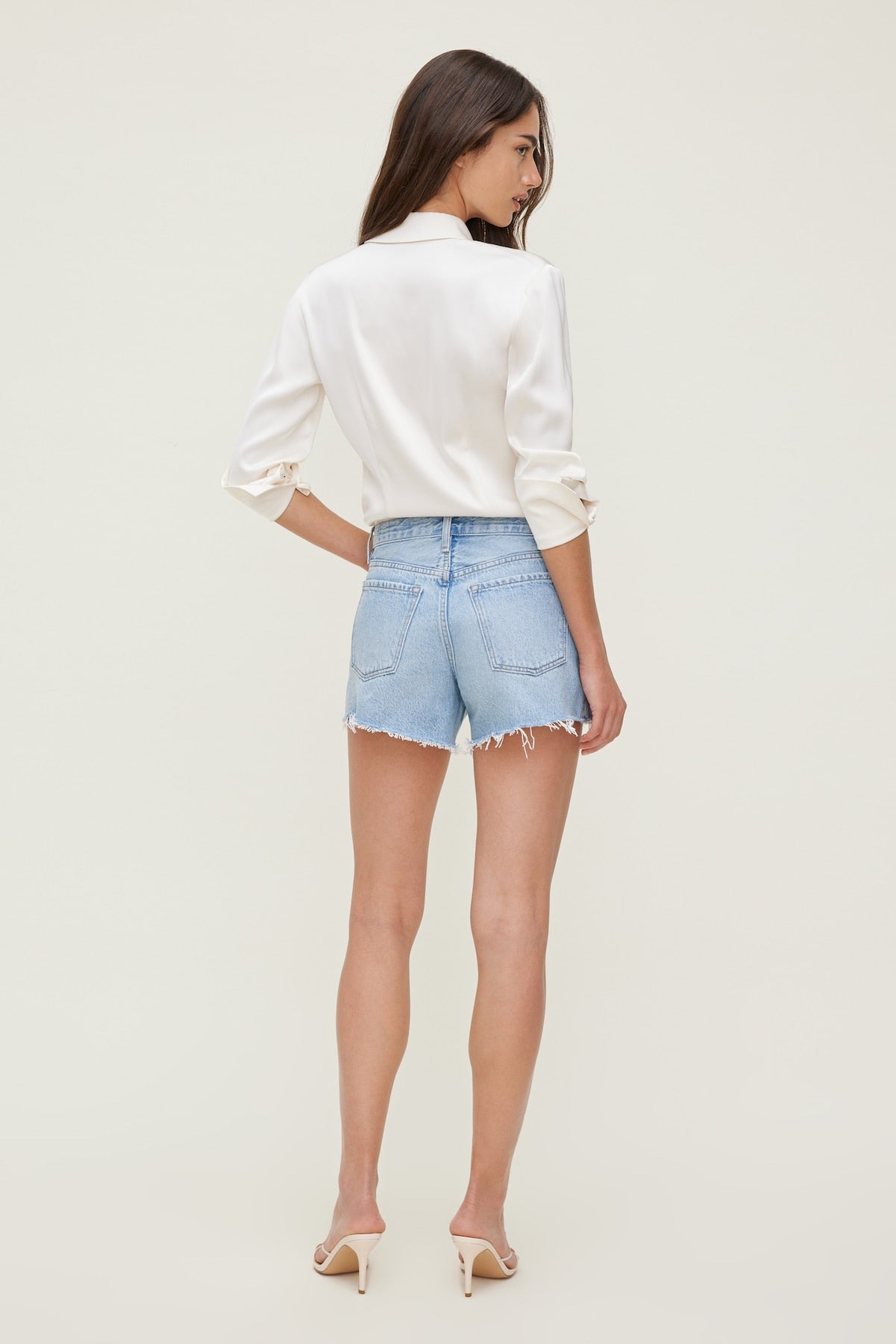 James Relaxed Mid Rise Jean Shorts Blue - Dynamite