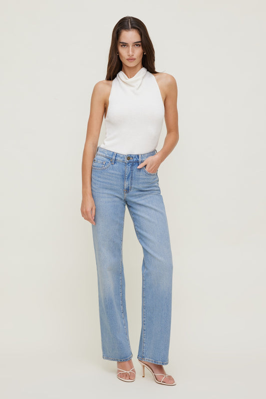 Heidi High Rise Wide Leg Jeans Blue - Dynamite