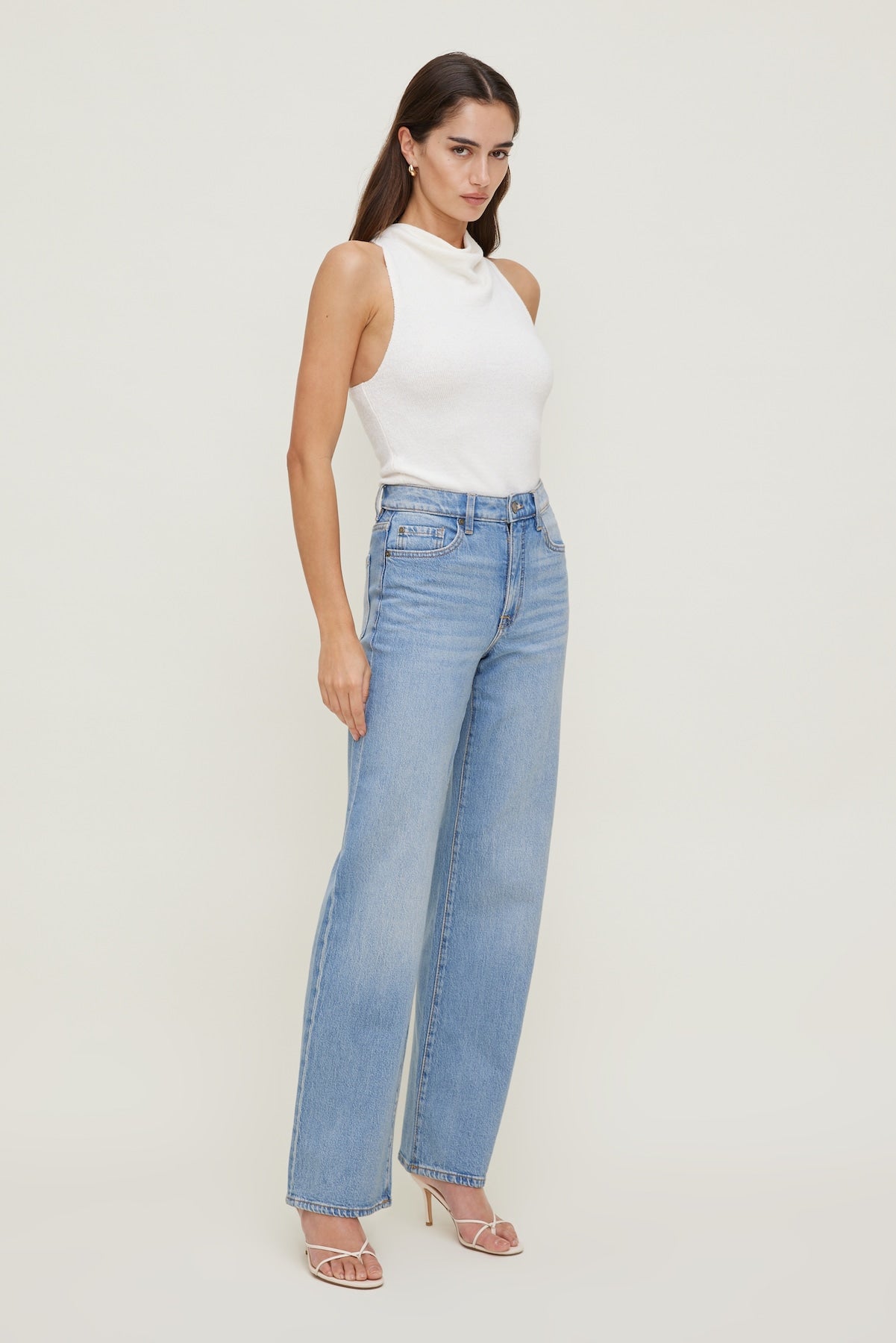 Heidi High Rise Wide Leg Jeans Blue - Dynamite