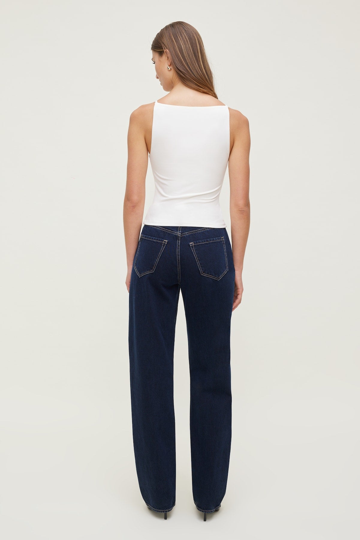 Mika Mid Rise Relaxed Straight Leg Jeans Blue - Dynamite