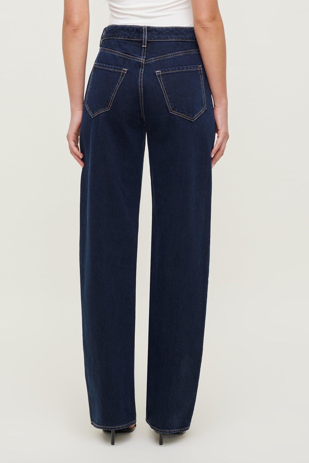Mika Mid Rise Relaxed Straight Leg Jeans Blue - Dynamite