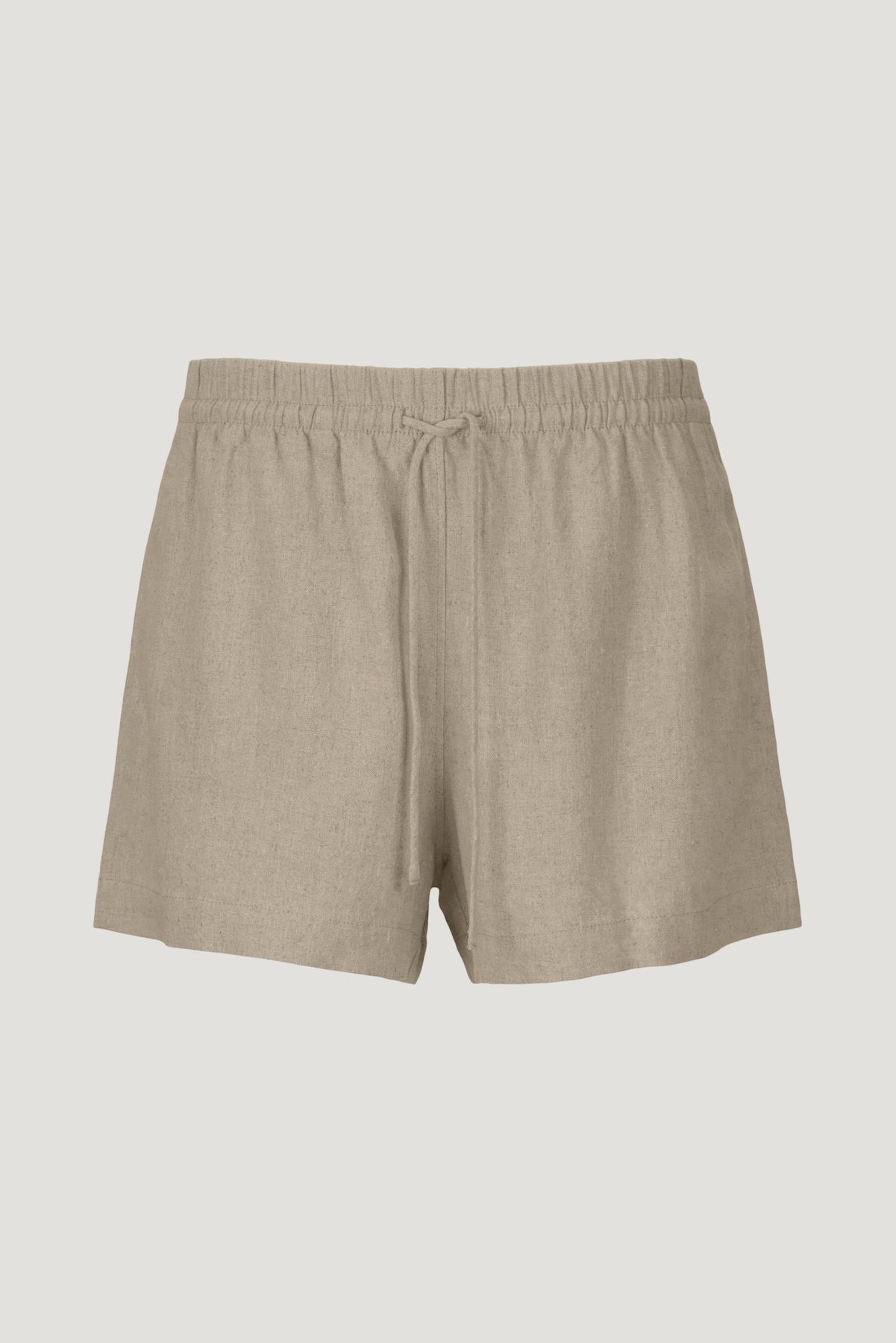 Linen High Rise Shorts Beige - Dynamite