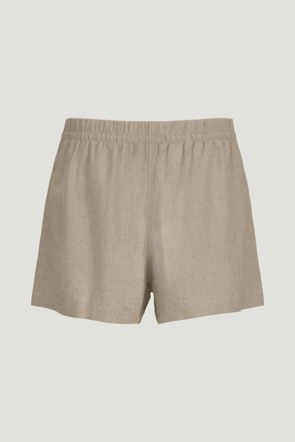 Linen High Rise Shorts Beige - Dynamite