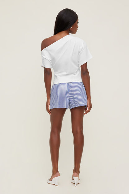Cotton High Rise Shorts Blue - Dynamite