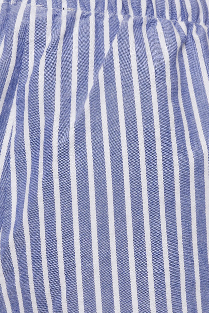 Cotton High Rise Shorts Blue - Dynamite