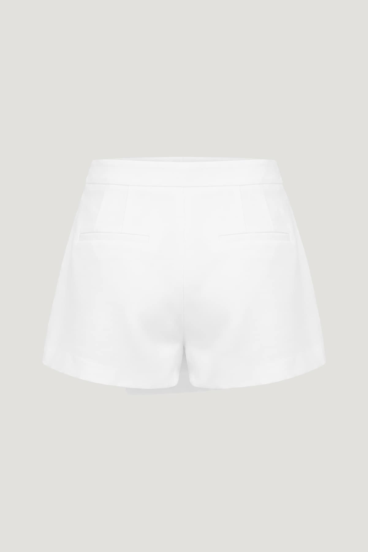 Penny Asymmetric Mini Skort White - Dynamite