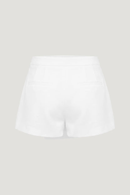 Penny Asymmetric Mini Skort White - Dynamite