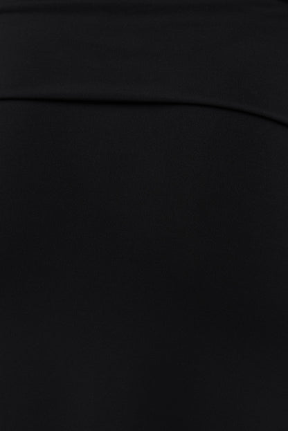 Sculpt Slit Midi Skirt Black - Dynamite