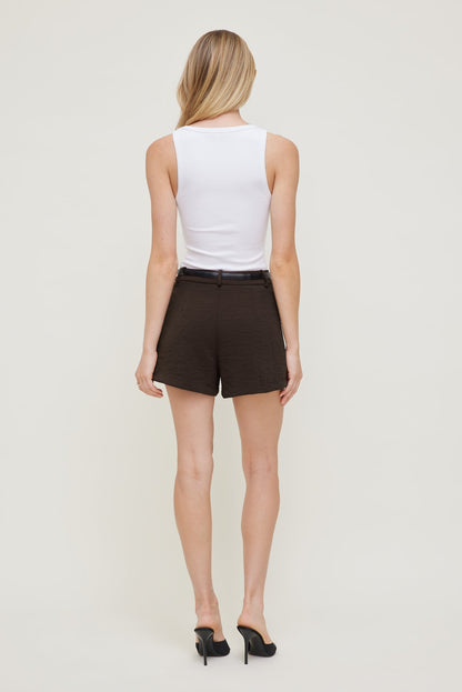 Airflow Ultra High Rise Shorts Brown - Dynamite