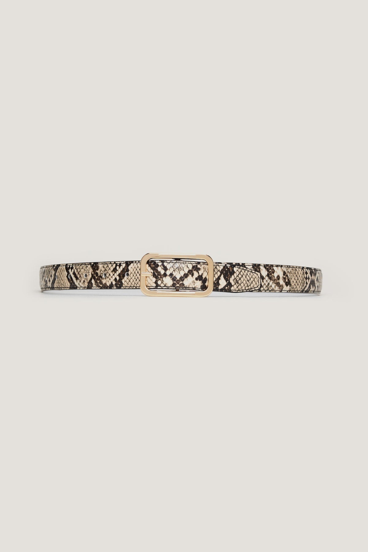Rounded Rectangle Slim Faux Leather Belt GREEN - Dynamite