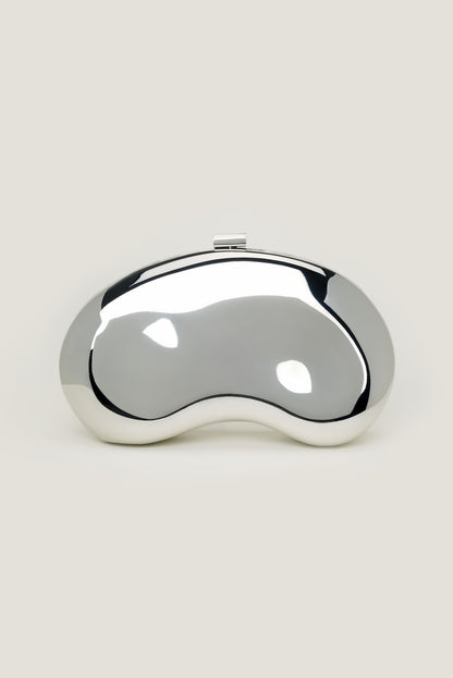 Metal Bean Clutch Gray - Dynamite