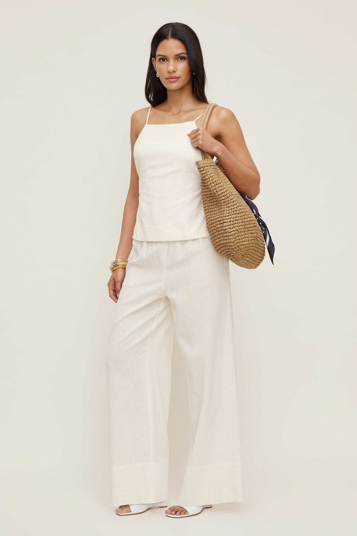 Straw Tote Bag Beige - Dynamite