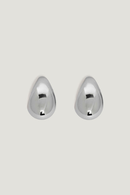 Mini Loop Teardrop Earrings Gray - Dynamite