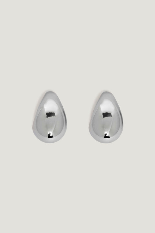 Mini Loop Teardrop Earrings Gray - Dynamite