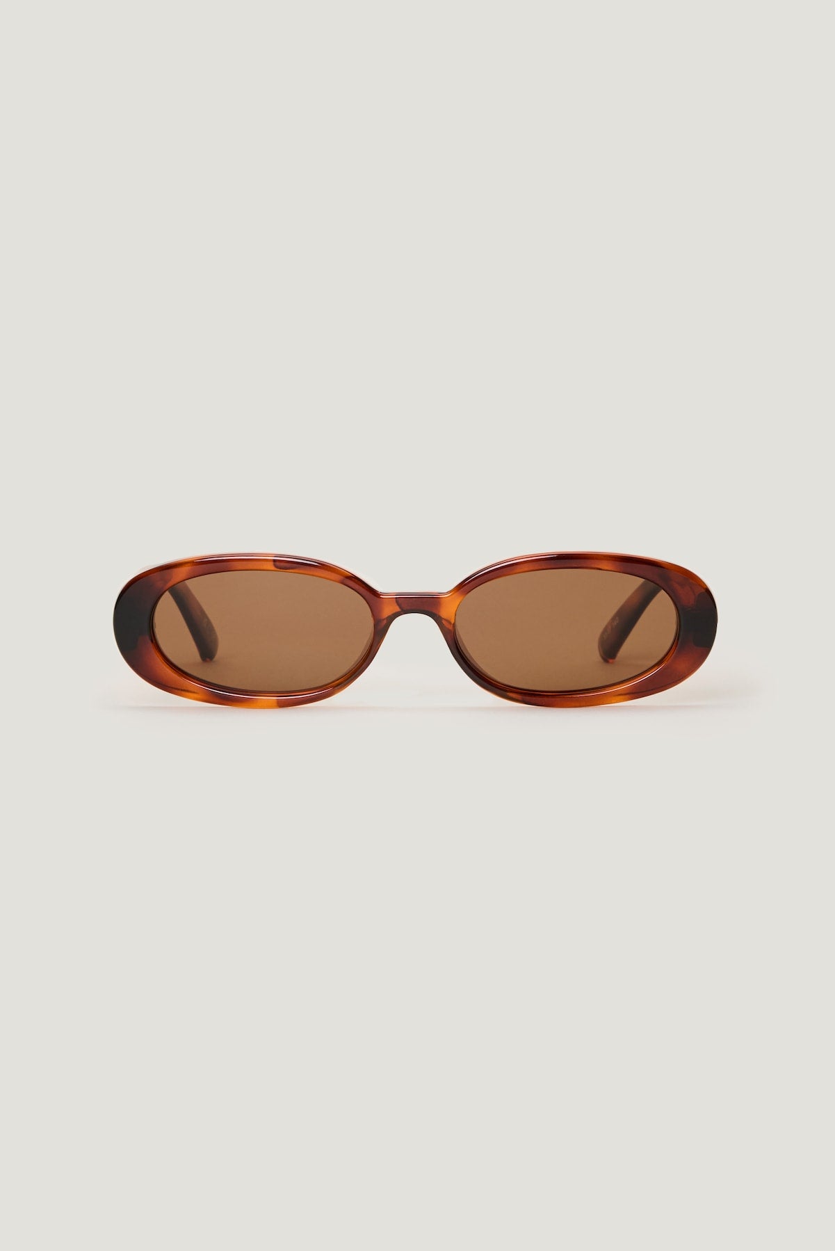 LE SPECS | Outta Love Oval Sunglasses Brown - Dynamite