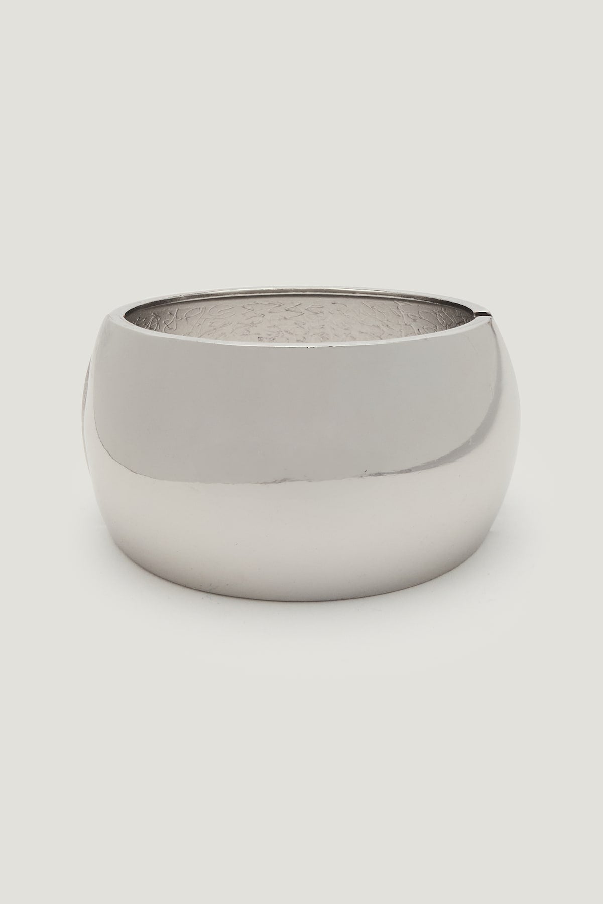 Oversized Chunky Snap Bangle Bracelet Gray - Dynamite