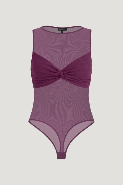 Kai Sheer Mesh Bodysuit PURPLE - Dynamite