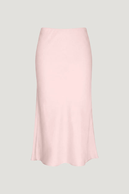 Delila Satin Midi Skirt Pink - Dynamite