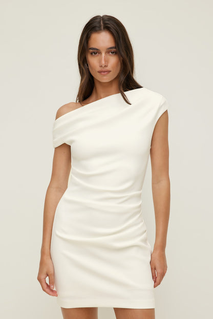 Jana Crepe Mini Dress White - Dynamite