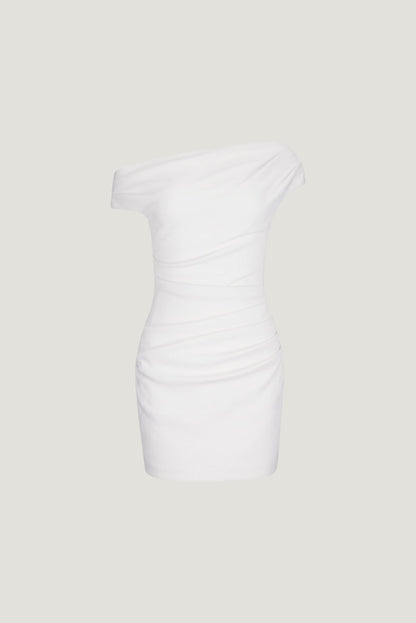 Jana Crepe Mini Dress White - Dynamite