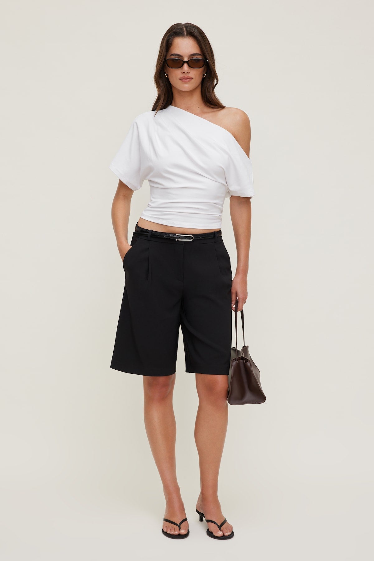 Mid Rise Bermuda Shorts Black - Dynamite