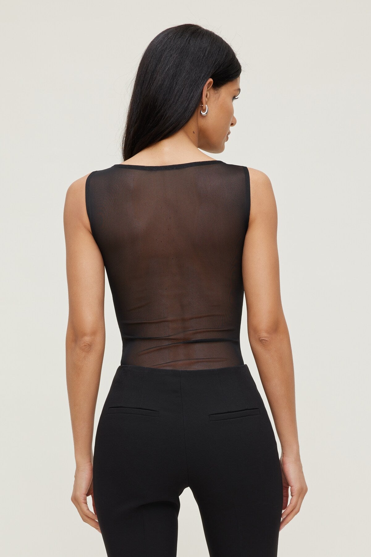 Kai Sheer Mesh Bodysuit Black - Dynamite